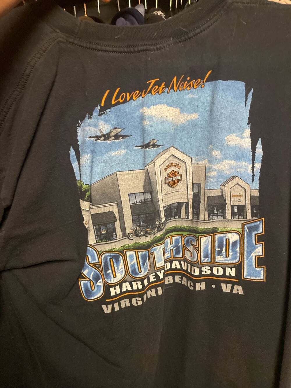 Harley-Davidson Southside Virginia Beach Graphic Pocket T-Shirt Black Size L